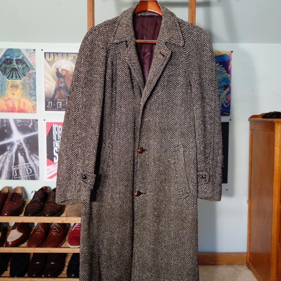 Vintage Raglan Sleeve Wool Overcoat - Picture 1 of 4